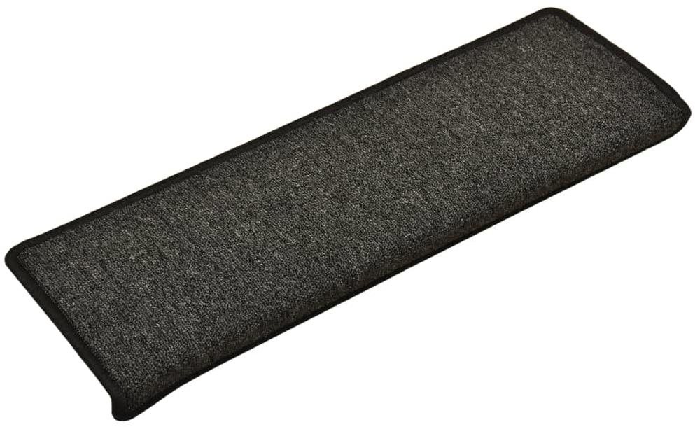 Kobercové nášľapy na schody 15 ks 65 × 25 cm antracitové Nášlapy na...
