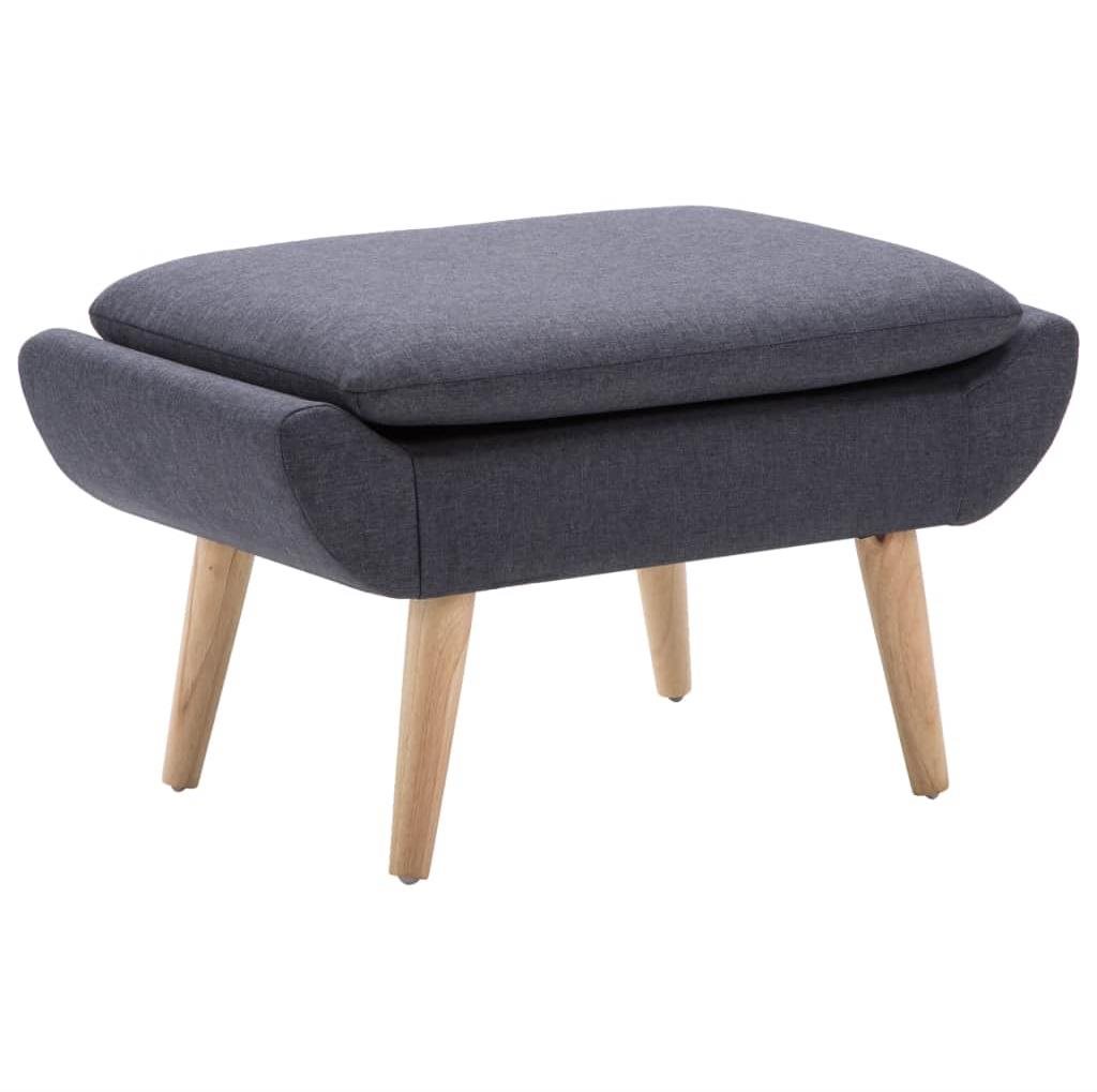 Podnožka s textilným čalúnením 73 × 43 × 42 cm tmavosivá Podnožka