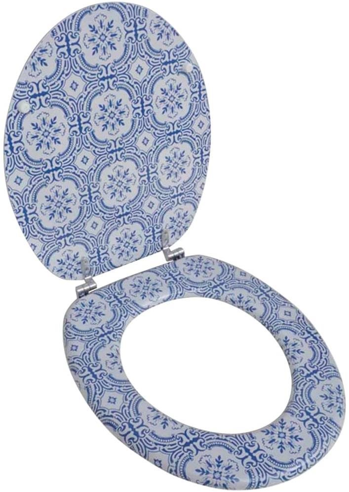 WC sedadlo z MDF s vekom, potlač s motívom porcelánu WC doska