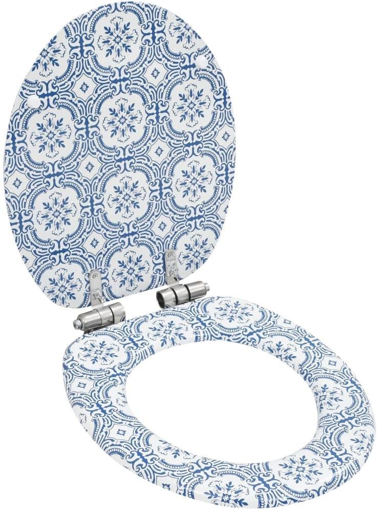 WC sedadlo s funkciou pomalého sklápania, MDF, motív porcelánu WC...
