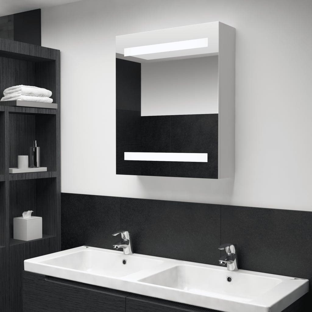 LED, kúpeľňová zrkadlová skrinka, 50 × 14 × 60 cm Kúpeľňová skrinka