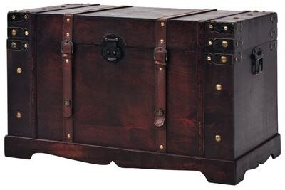 Vintage, drevená truhla, 66 × 38 × 40 cm Truhla