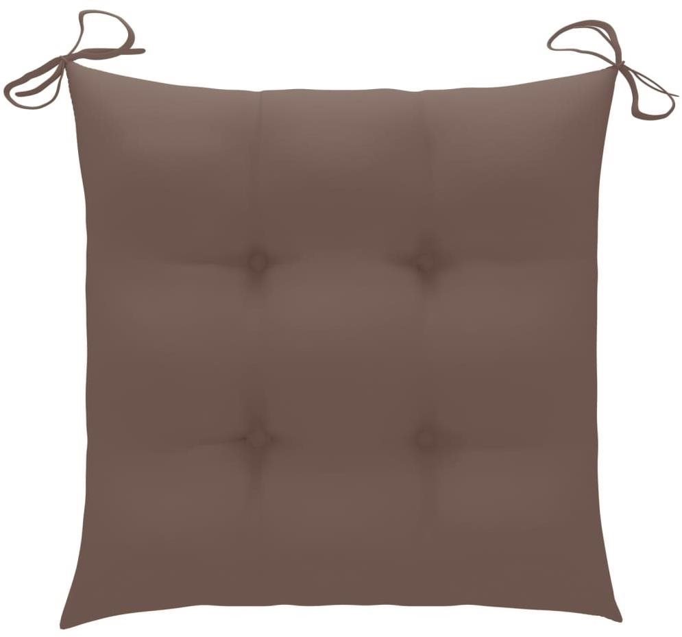 Podušky na stoličky 4 ks taupe 40 x 40 x 7 cm textil Poduška