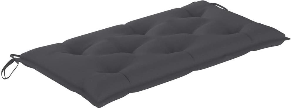 Poduška na záhradnú lavicu antracitová 100 x 50 x 7 cm textil Poduška