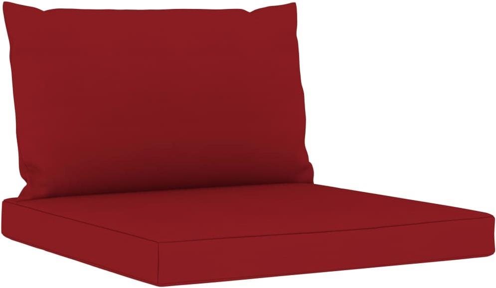 Podušky na pohovku z paliet 2 ks vínové textil Poduška