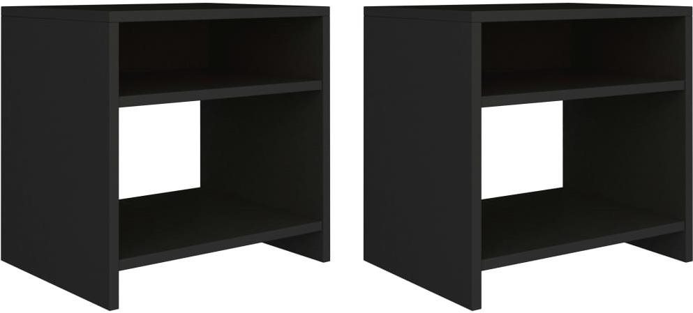 Nočné stolíky 2 ks čierne 40 × 30 × 40 cm drevotrieska Nočný stolík
