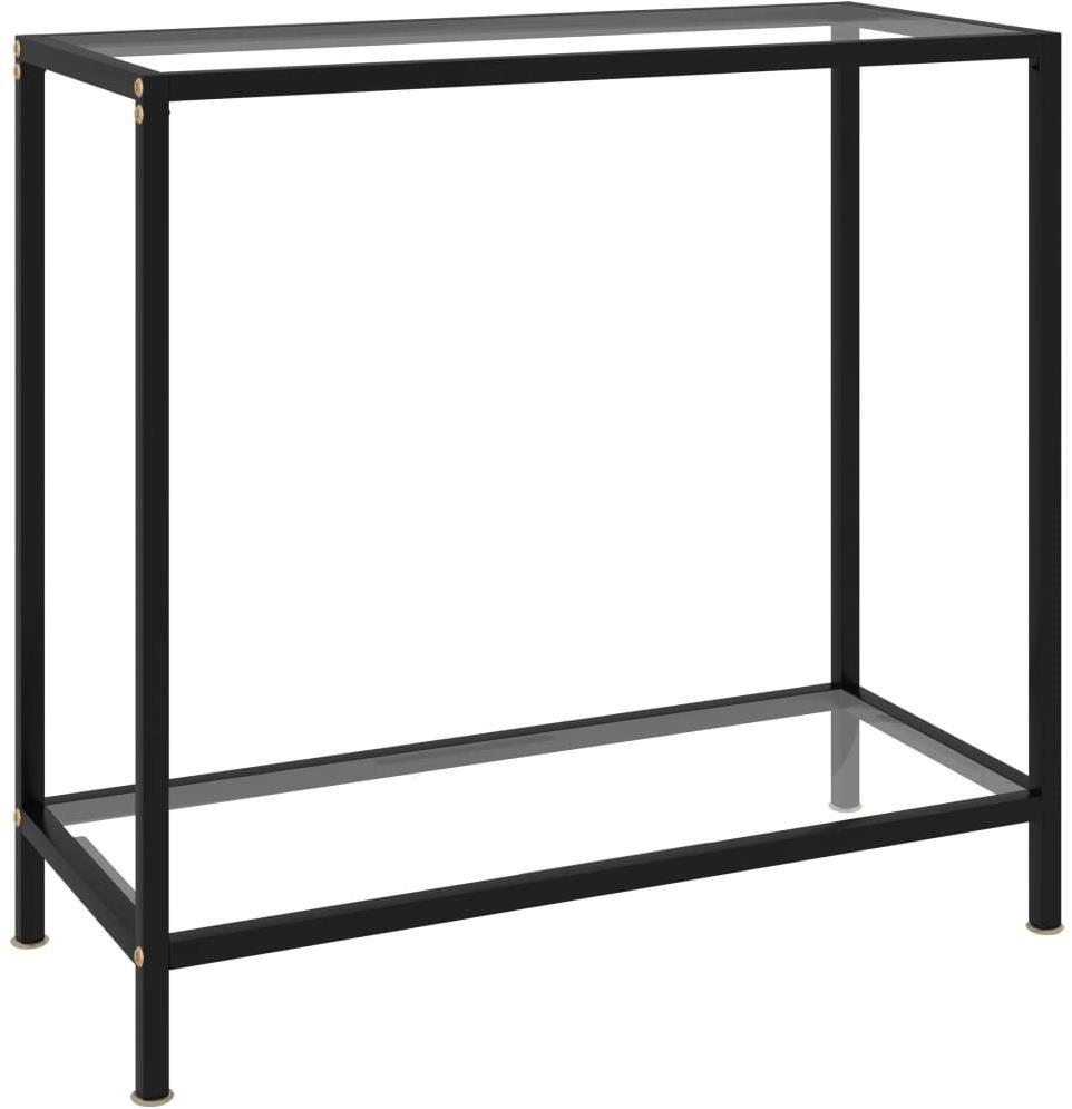 Konzolový stolík transparentný 80 × 35 × 75 cm tvrdené sklo...