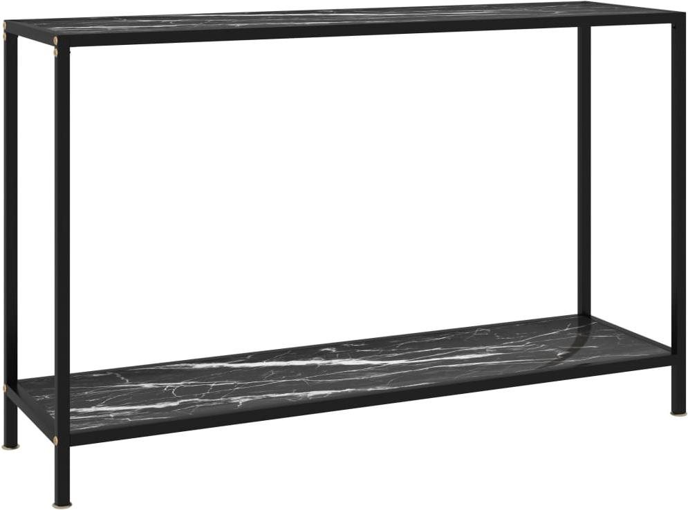 Konzolový stolík čierny 120 × 35 × 75 cm tvrdené sklo Konzolový...