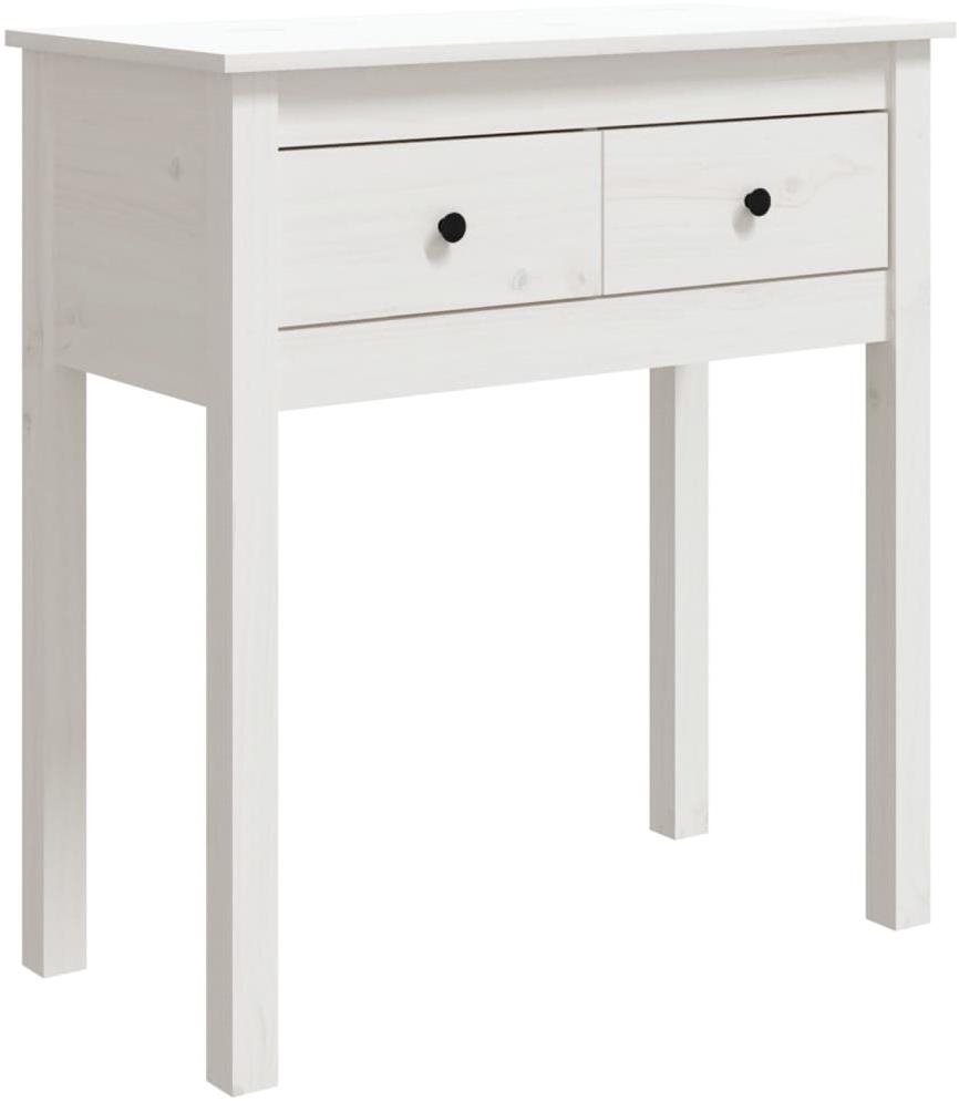Konzolový stolík biely 70 × 35 × 75 cm masívne borové drevo...