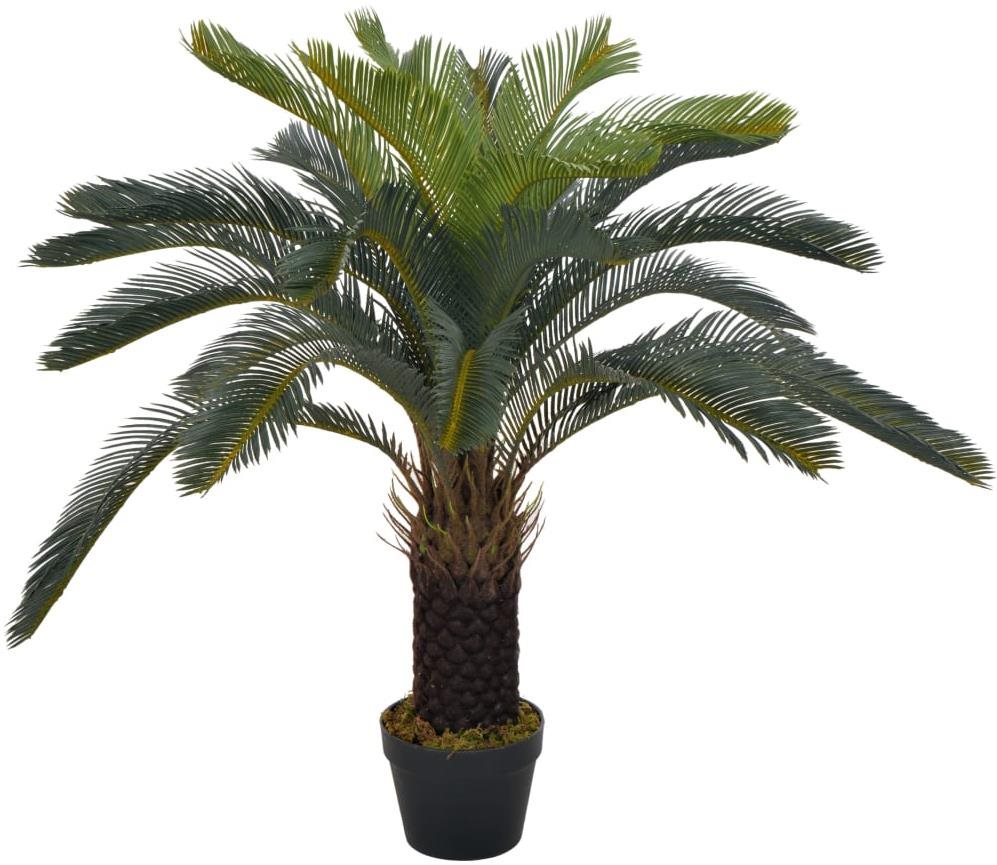 Umelá rastlina cykas japonský s kvetináčom zelená 90 cm Umelý kvet