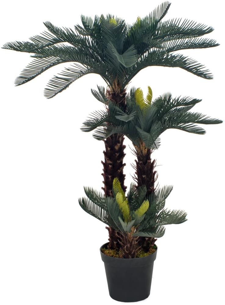 Umelá rastlina cykas japonský s kvetináčom zelená 125 cm Umelý kvet