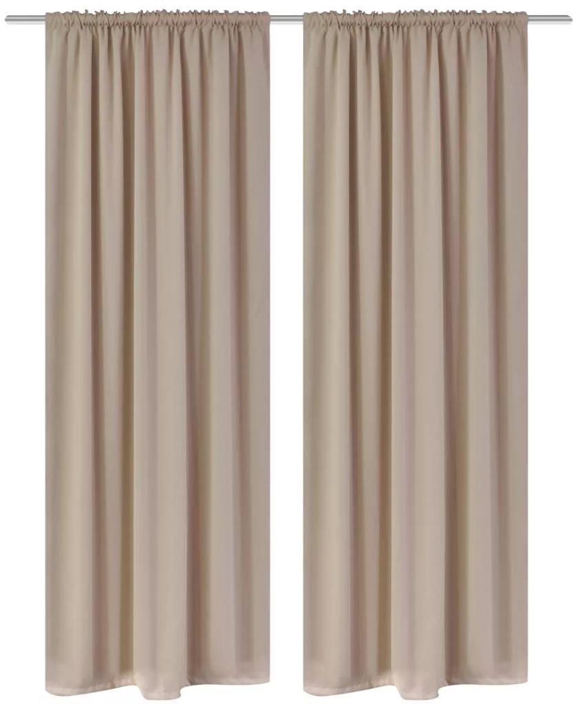 Krémové zatemňovacie závesy s tunelíkom – 2 ks – 135 x 245 cm Záves