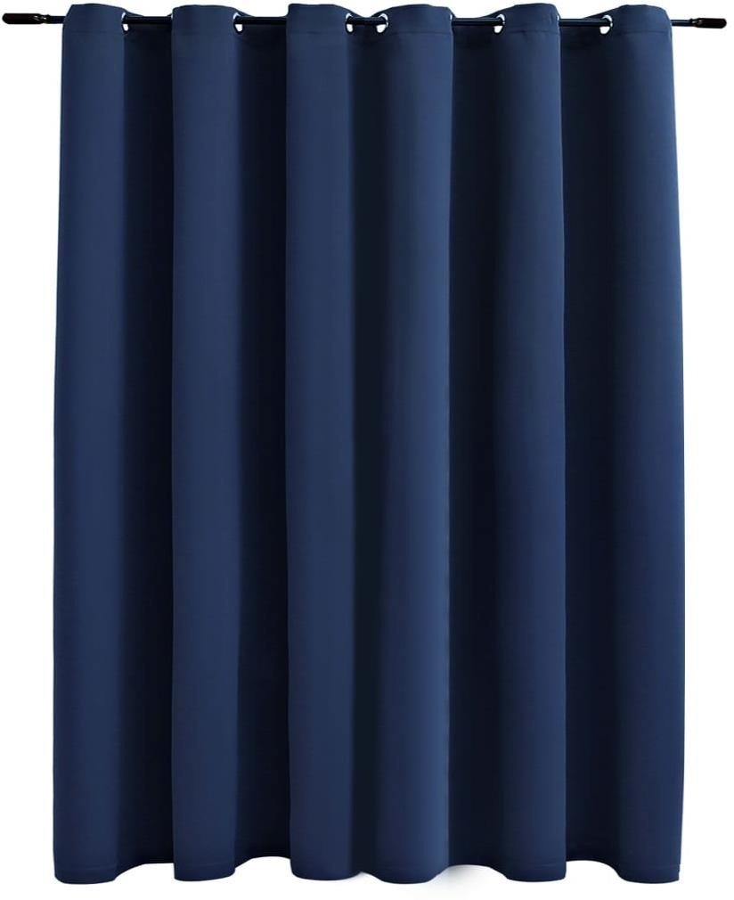 Zatemňovací záves s kovovými krúžkami modrý 290 × 245 cm Záves