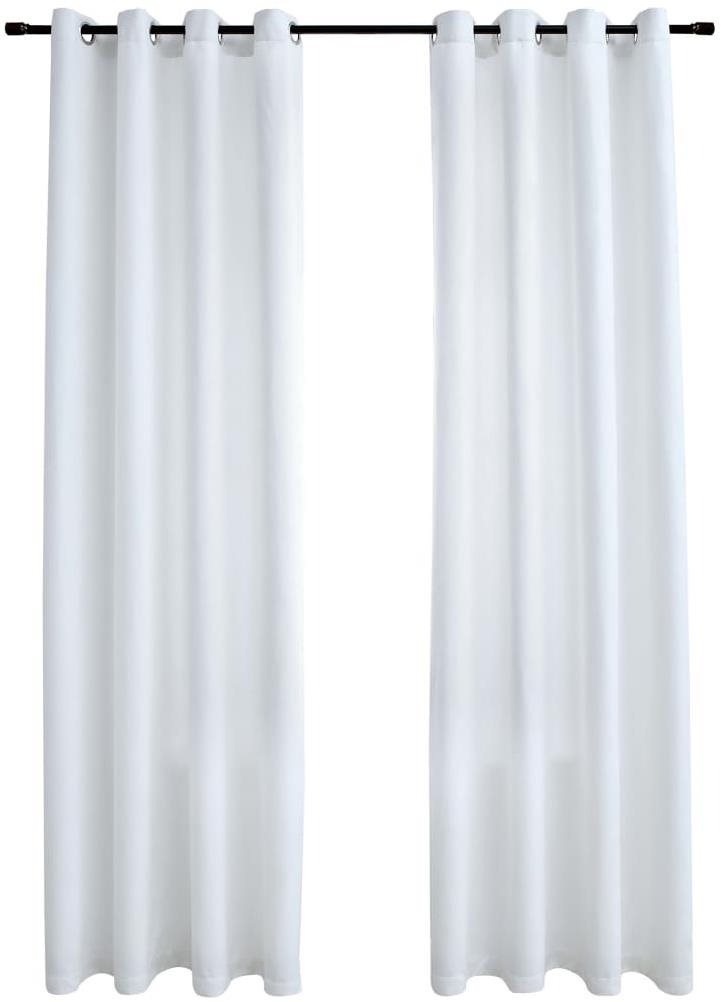 Zatemňovacie závesy s kovovými krúžkami 2 ks sivé 140 × 175 cm Záves