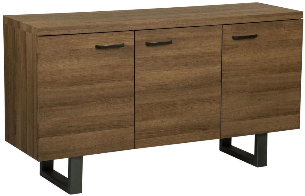 Komoda trojdverová tmavé drevo TIMBER, 181598 Komoda