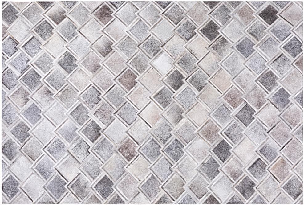 Sivý kožený koberec 140 × 200 cm AGACLI, 74902 Koberec