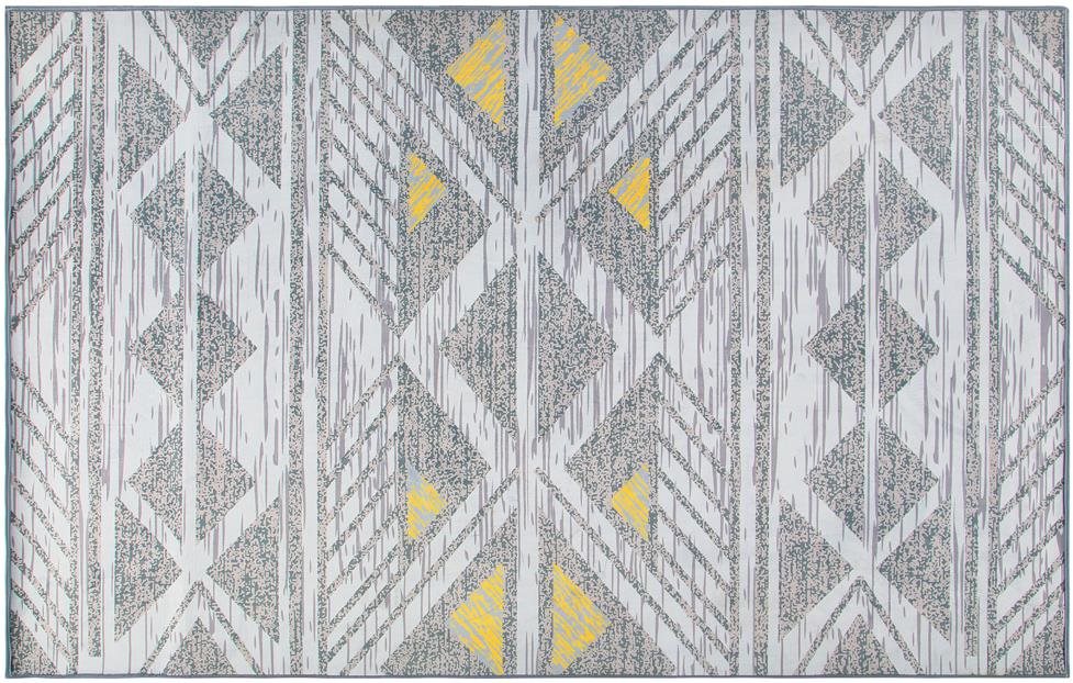 Koberec sivo-žltý 140 × 200 cm KARGI, 180637 Koberec