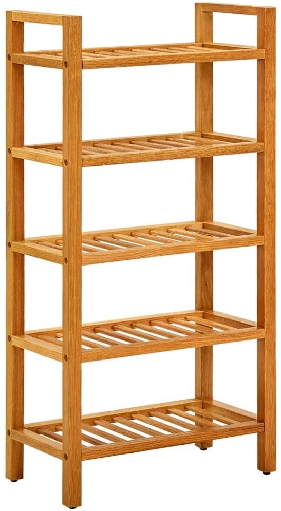 Botník s 5 policami 50 × 27 × 100 cm masívne dubové drevo, 331747...