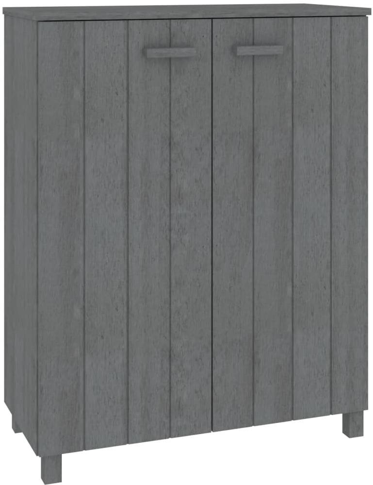 Skrinka na topánky tmavo sivá 85 × 40 × 108 cm masívne borovicové...