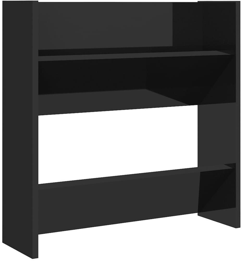 Nástenné skrinky na topánky čierne s vysokým leskom 60x18x60 cm...