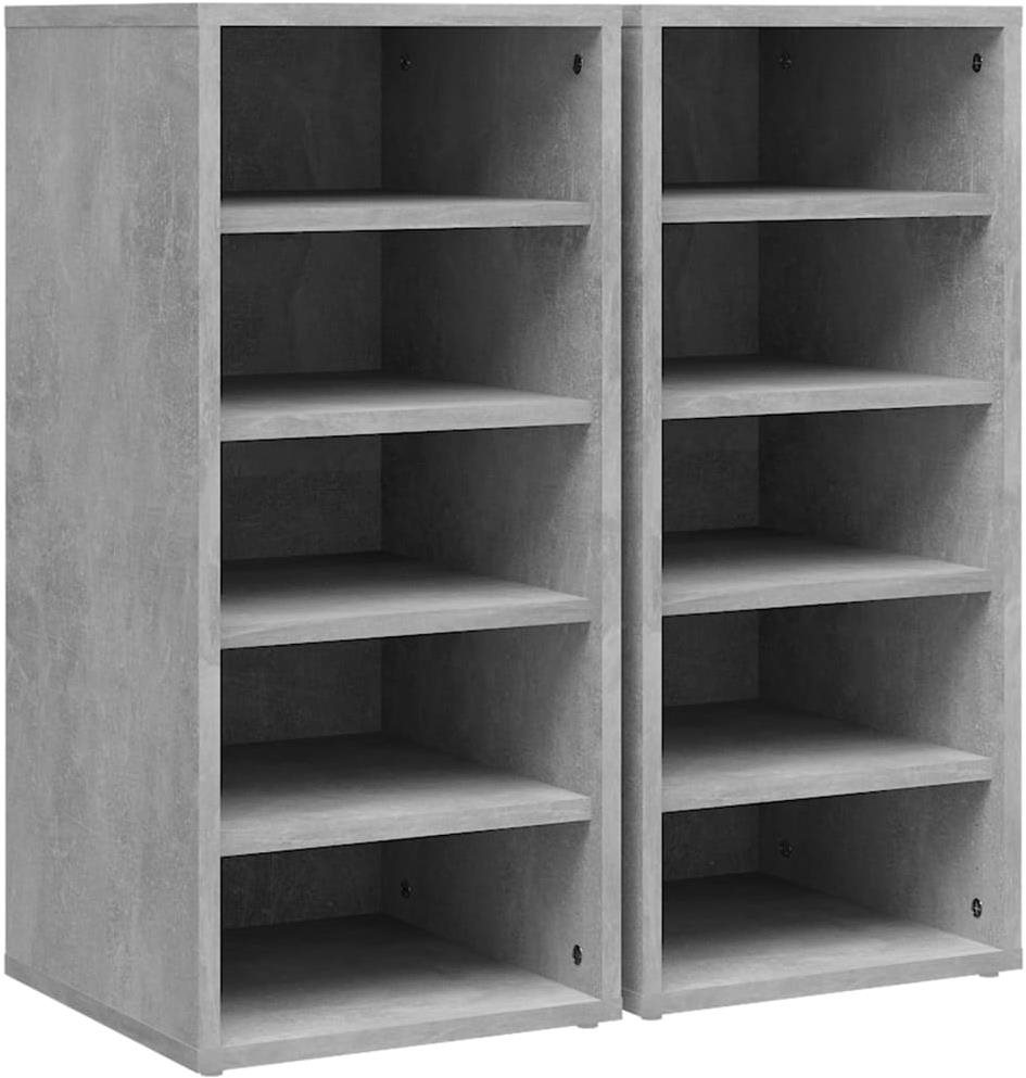 Botníky 2 ks betónovo sivé 31,5 × 35 × 70 cm drevotrieska, 808990...