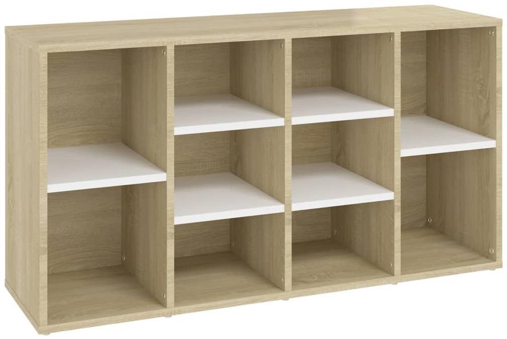 Lavica s topánkovníkom biela a dub sonoma 103 × 30 × 54,5 cm...