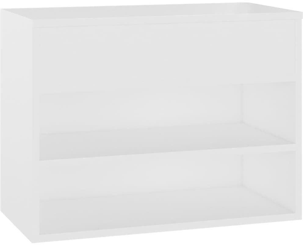 Lavica so skrinkou na topánky biela, 60 × 30 × 45 cm, drevotrieska,...