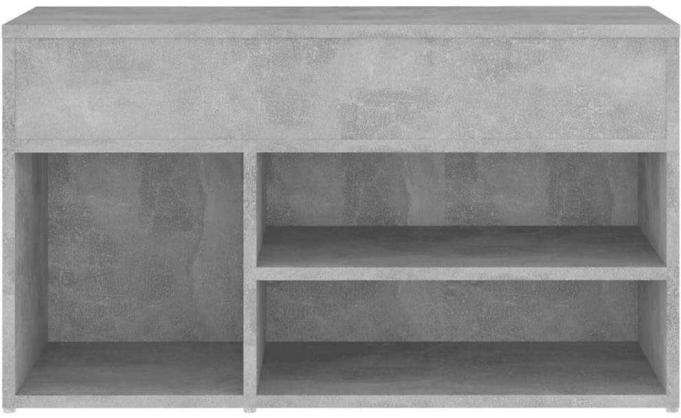 Lavica s botníkom betónovo sivá 80 × 30 × 45 cm drevotrieska,...