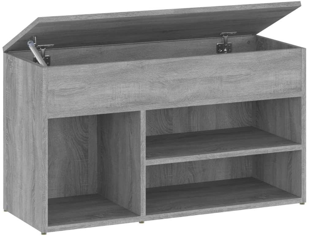 Lavica s botníkom sivá sonoma 80 × 30 × 45 cm kompozitné drevo,...