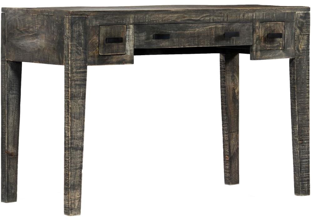 Písací stôl čierny 110 × 50 × 75 cm masívne mangovníkové drevo...