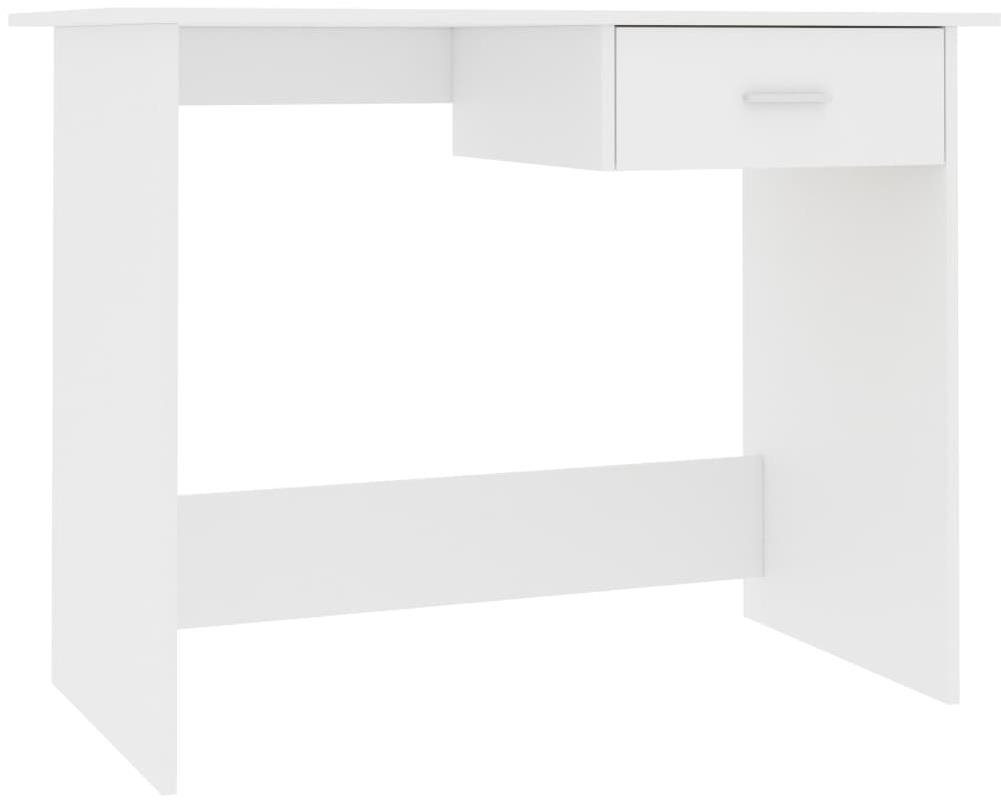 Písací stôl biely 100 x 50 x 76 cm drevotrieska Stôl