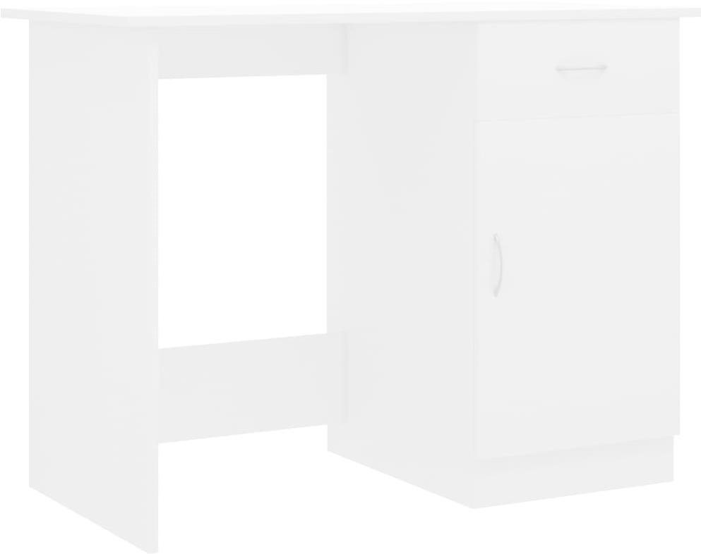 Písací stôl biely 100 x 50 x 76 cm drevotrieska Stôl