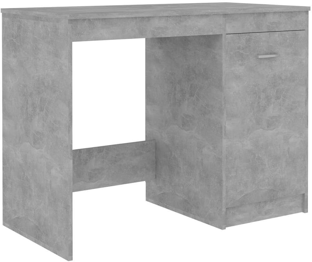 Písací stôl betónovosivý 100 x 50 x 76 cm drevotrieska Stôl