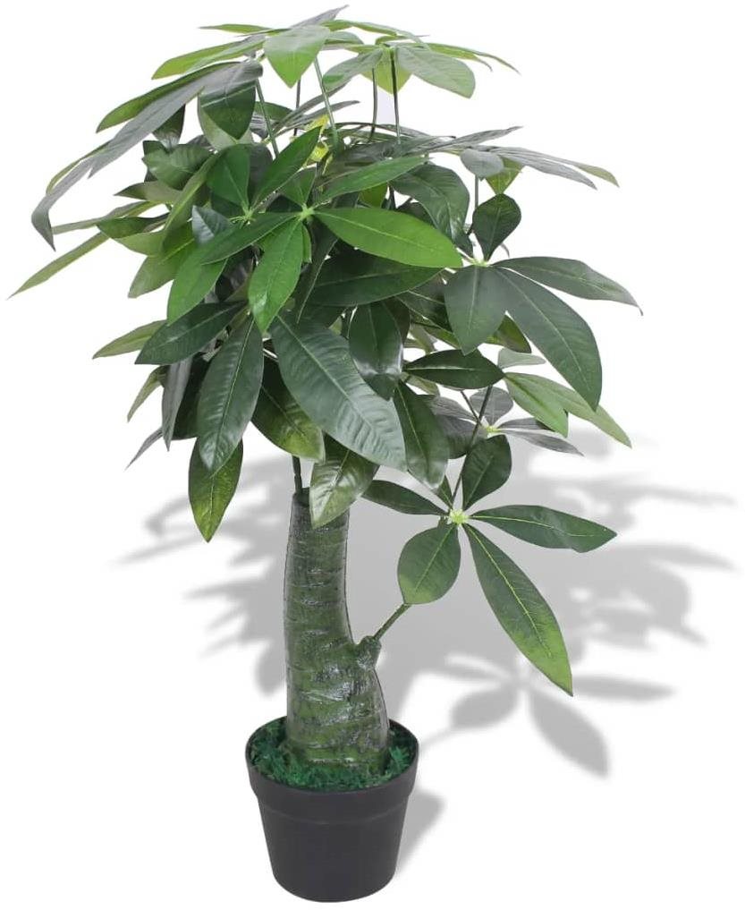 Umelá rastlina pachira s kvetináčom 85 cm zelená Umelý kvet
