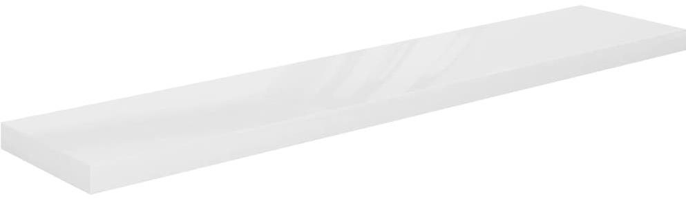 Shumee plávajúca nástenná biela vysoký lesk 120 × 23,5 × 3,8 cm...