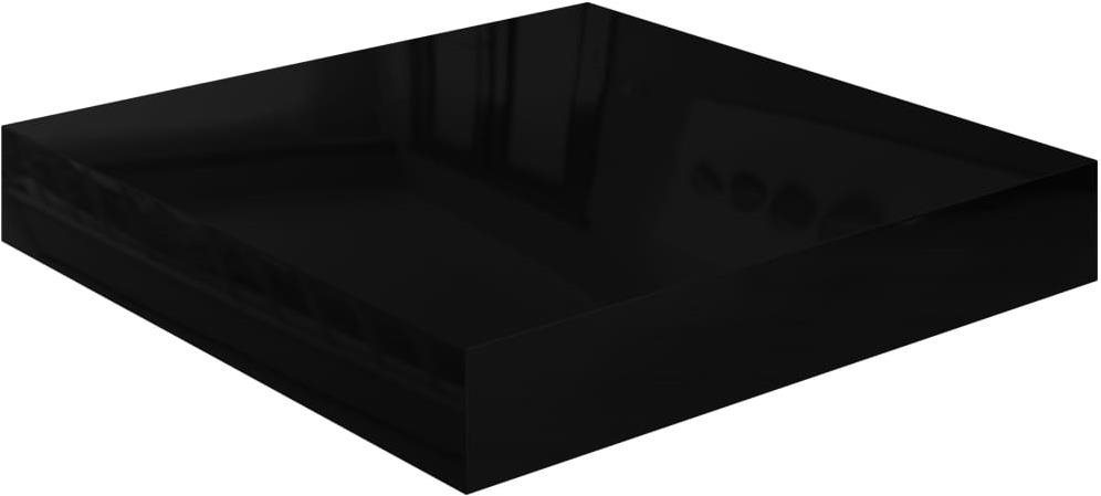 Shumee plávajúca nástenná čierna vysoký lesk 23×23,5×3,8 cm MDF,...