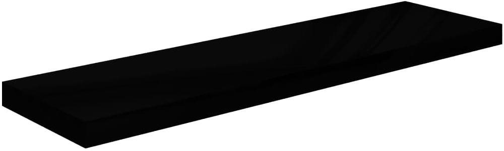Shumee plávajúca nástenná čierna vysoký lesk 90×23,5×3,8 cm MDF,...