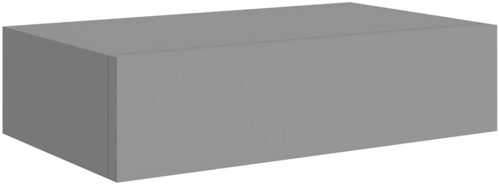 Shumee nástenná so zásuvkou sivá 40 × 23,5 × 10 cm MDF, 330245 Polica