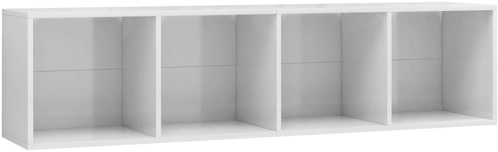 Shumee - Knižnica/TV biela s vysokým leskom, 143 × 30 × 36 cm,...