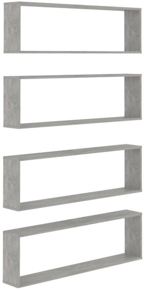 Shumee - Nástenné kockové, 4 ks, betónovosivé, 100 × 15 × 30 cm,...