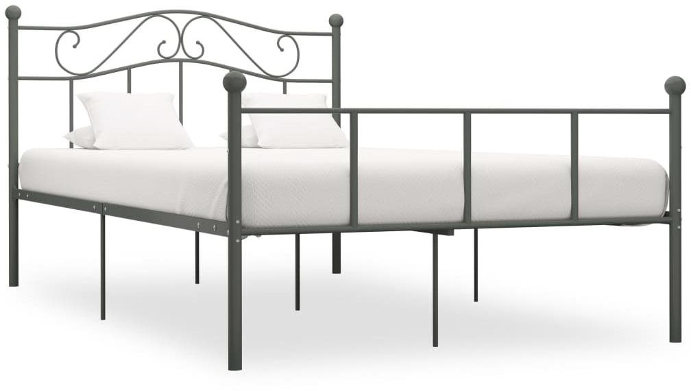 Rám postele sivý kov 120 × 200 cm Posteľ