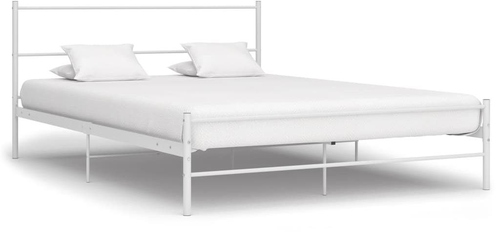 Rám postele biely kov 120 × 200 cm Posteľ