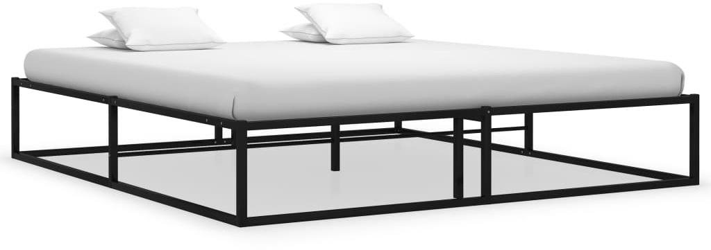 Rám postele čierny kovový 200 × 200 cm, 324791 Posteľ