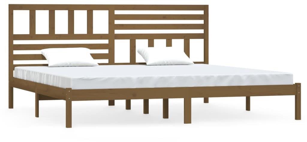 Rám postele medovo hnedý masívna borovica 200 × 200 cm, 3101046...