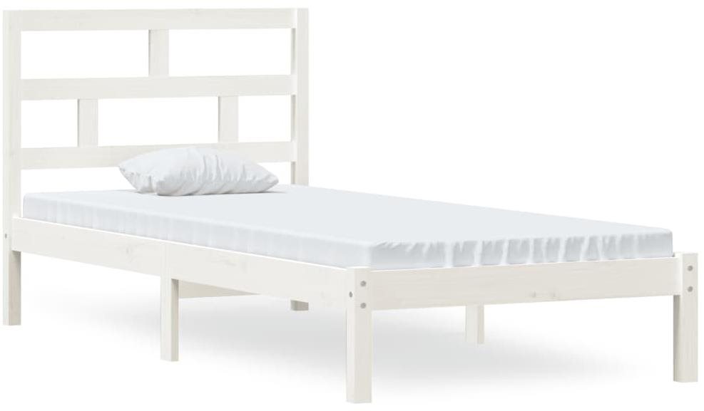Rám postele biely masívna borovica 90 × 200 cm, 3101204 Posteľ