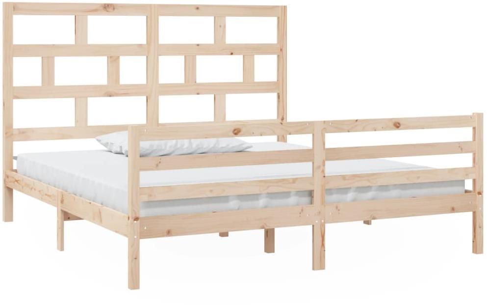 Rám postele masívne drevo 180 × 200 cm Super King, 3101298 Posteľ