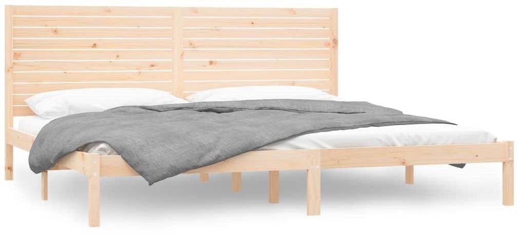 Rám postele masívne drevo 200 × 200 cm, 3104628 Posteľ
