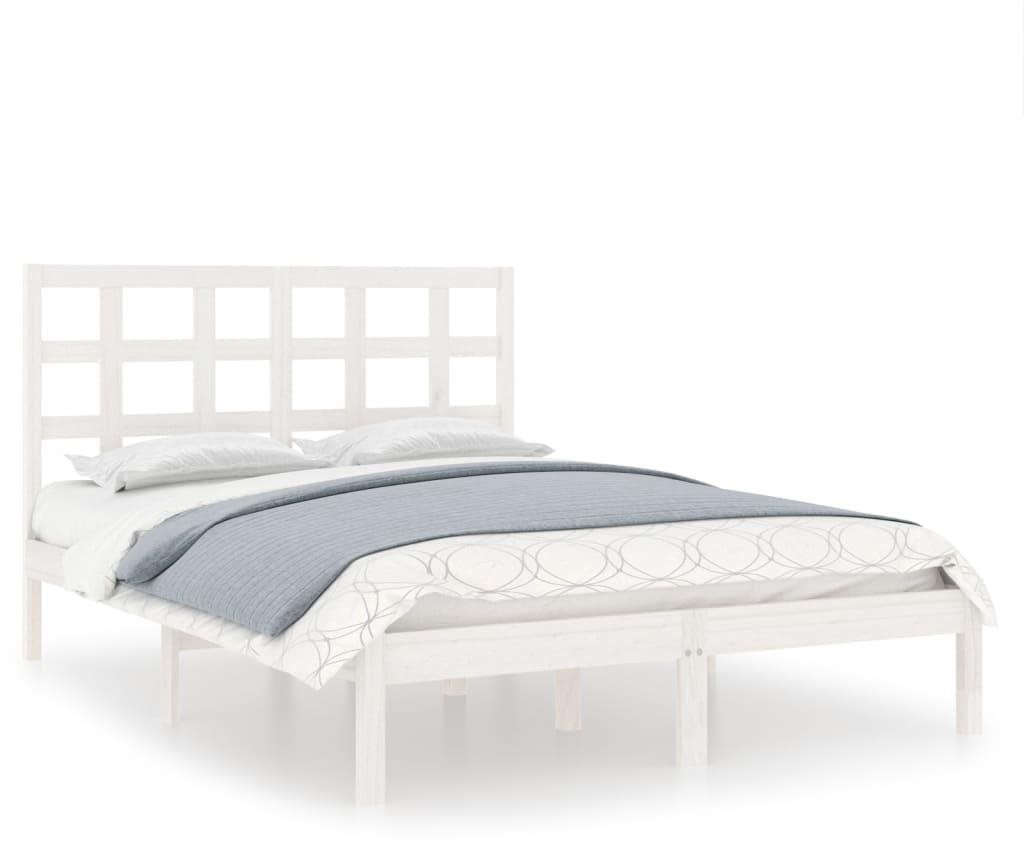 Rám postele biely masívne drevo 180 × 200 cm Super King, 3105486...