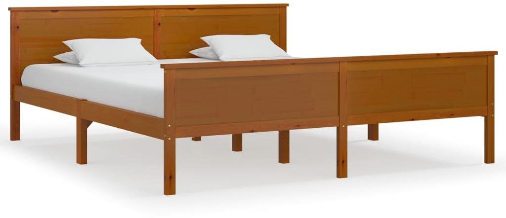 Rám postele medovo hnedý masívna borovica 180 × 200 cm, 322193 Posteľ