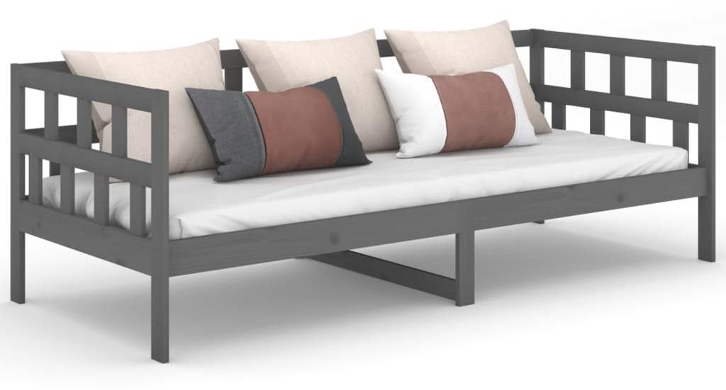 Váľanda sivá masívne borové drevo 80 × 200 cm, 820214 Posteľ